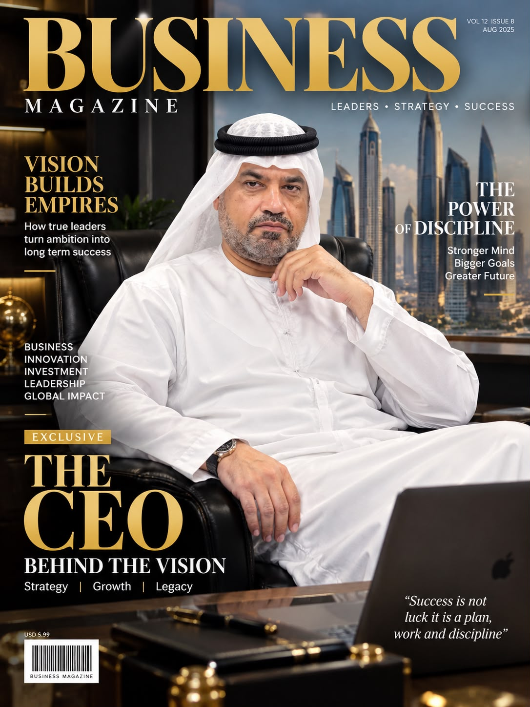 Engineer Johar Salmeen Aldhaheri featured on the cover of Business Magazine