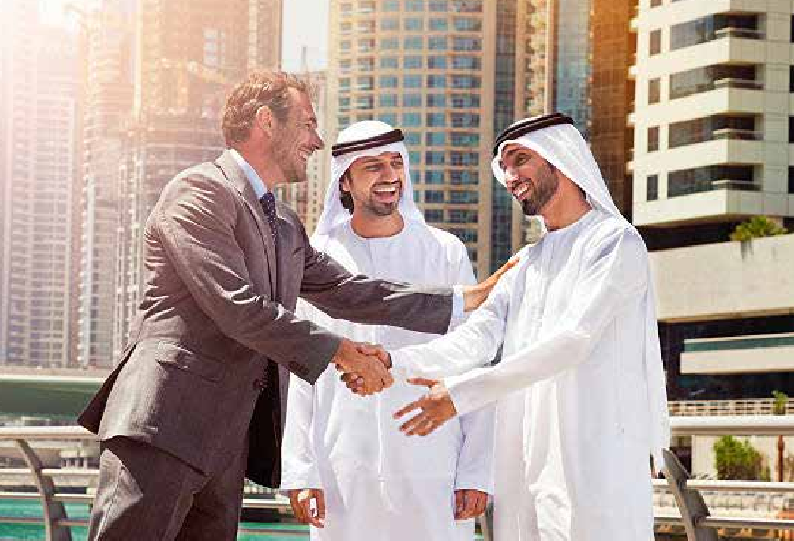Business leaders meeting in the United Arab Emirates
