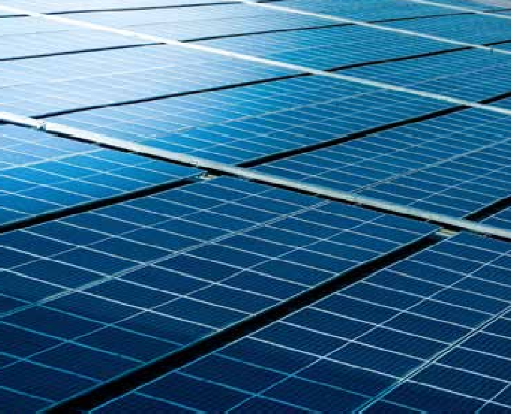 Solar panels representing sustainable infrastructure projects